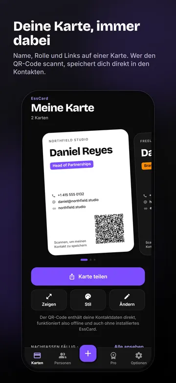 EssCard: Deine Karte mit QR-Code