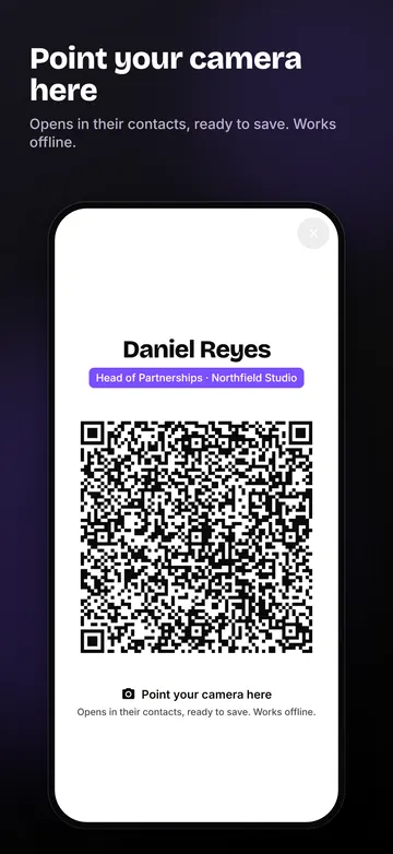 Present mode with a large QR code