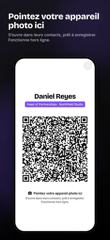 EssCard: Mode présentation avec grand QR code