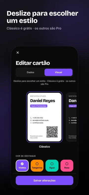 EssCard: Estilos de cartão