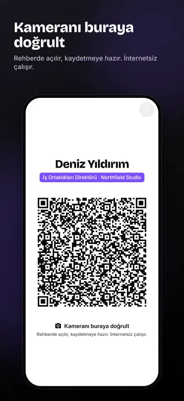 EssCard: Büyük QR ile sunum modu
