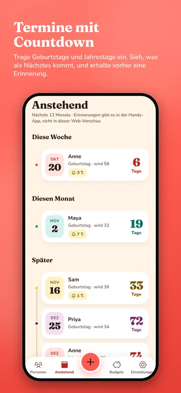 EssGift: Anstehende Termine