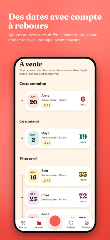 EssGift: Dates à venir