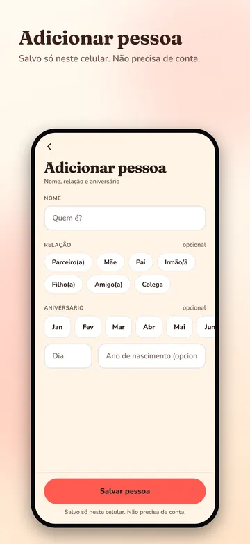 EssGift: Adicionar uma pessoa