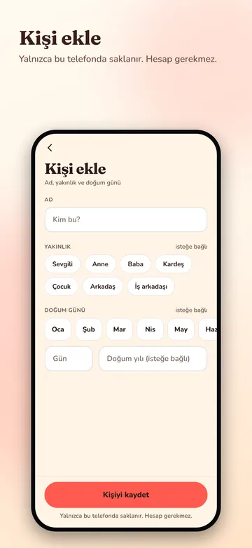 EssGift: Kişi ekleme