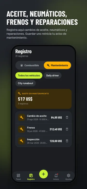EssMile: Registro de servicios
