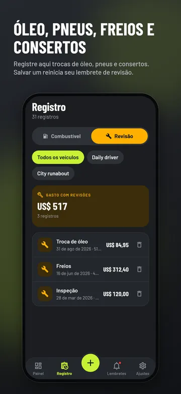 EssMile: Registro de serviços