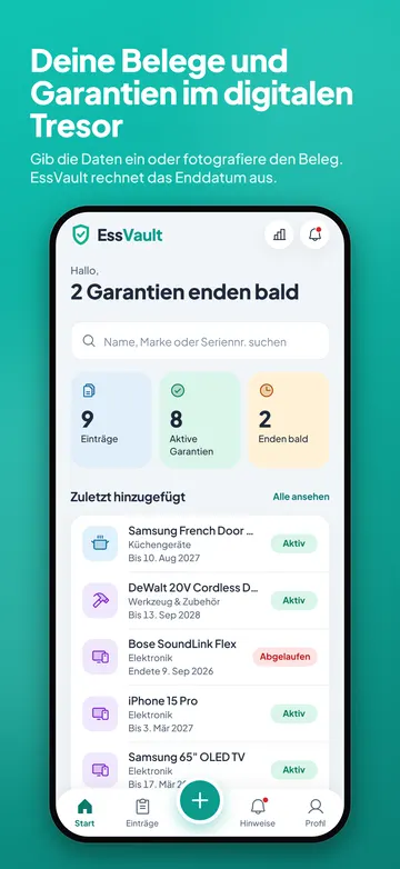 EssVault: Übersicht