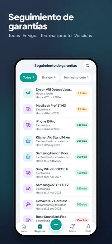 EssVault: Seguimiento de garantías