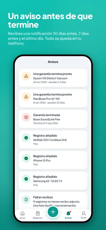 EssVault: Recordatorios